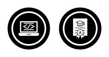 Coding and Report Card Icon vector