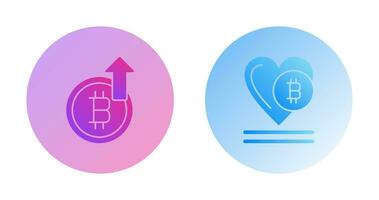 Profit and Heart Icon vector