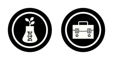 Biology and Briefcase Icon vector