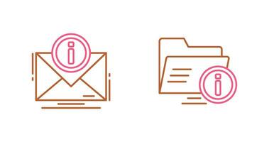 e mail and folder Icon vector