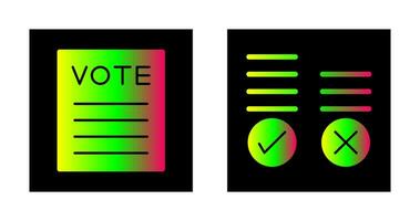 votación resultado y votar icono vector