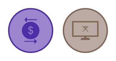 transaction and disconnected network  Icon vector