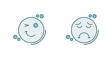 Wink and Sad Icon vector