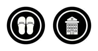 Slippers and Hotel Icon vector