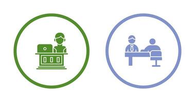Employee and Evaluating work Icon vector