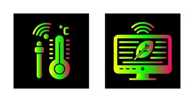 hidropónico y tecnología icono vector