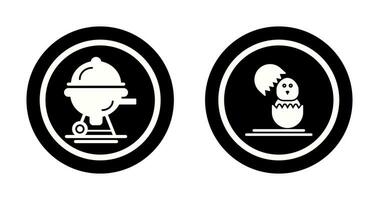 Barbecue and Chick Icon vector