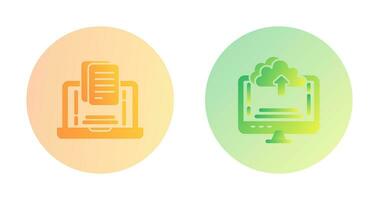 Document and Upload Icon vector