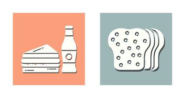 Junk Food and Bread Icon vector