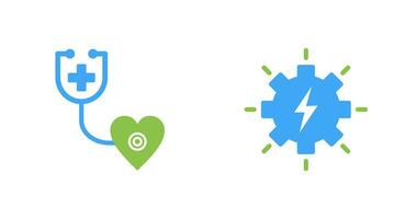 Phonendoscope and Electricity Icon vector