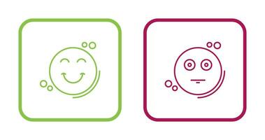 Smile and Neutral Icon vector