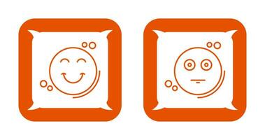 Smile and Neutral Icon vector
