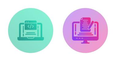 Coding and Note Icon vector