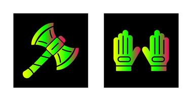 Axe and Glove Icon vector