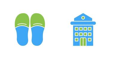 Slippers and Hotel Icon vector