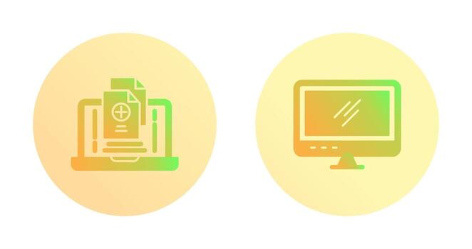 pantalla y añadir icono vector