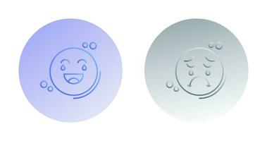 Loughing and Unhappy Icon vector