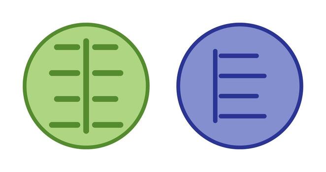 centrar alinear y izquierda alinear icono vector