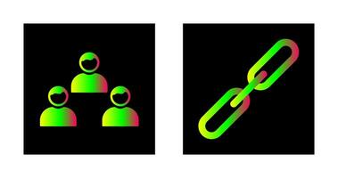 link building and team members  Icon vector