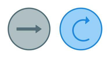 Derecha flecha y recargar icono vector