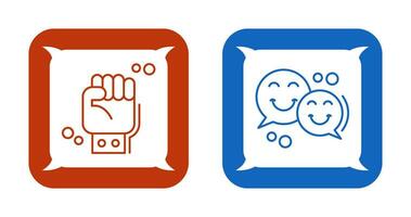 Fist and Chatting Icon vector