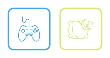 joystick and Pillow Icon vector