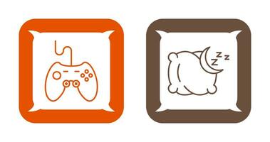 joystick and Pillow Icon vector