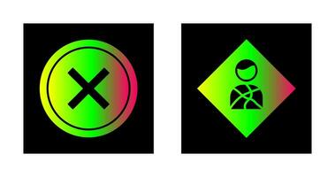 Do Not Cross And Health hazard  Icon vector