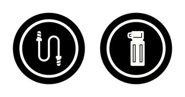 Jumping Rope and Thermos Icon vector