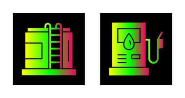 Water Tank and Petrol Pump Icon vector