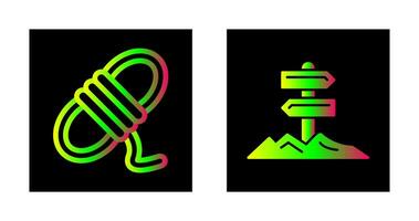 Direction and Rope Icon vector