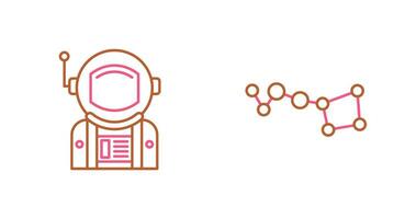 big dipper and astronaut Icon vector