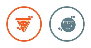 Pizza and Cool Icon vector