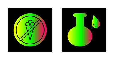 acidic liquid and no icecream Icon vector