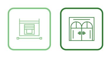Blind and Door Icon vector