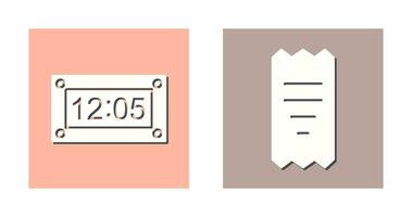 timer and receipt Icon vector