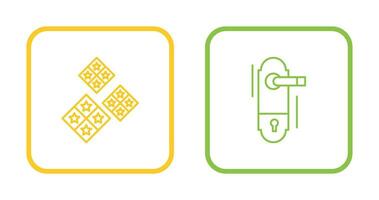 Tiles and Doorknob Icon vector