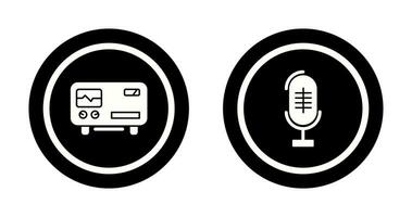 Oscillscope and Amplifire Icon vector