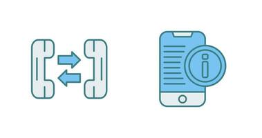 teléfono llamada y teléfono inteligente icono vector