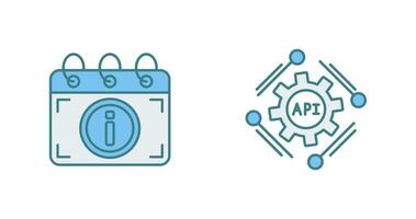 api and calendar Icon vector