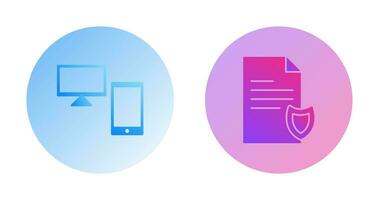 devices and private document  Icon vector