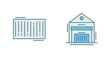 barcode and warehouse Icon vector