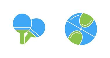 Ping Pong and Basketball Icon vector