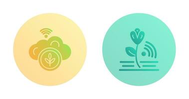Signal and Flowers Icon vector