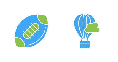 Hot Air Baloon and Football Icon vector