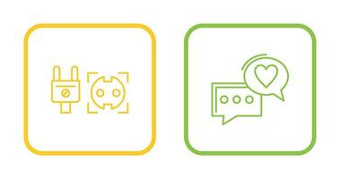 Socket and Chat Icon vector