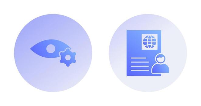view setting and global profile Icon vector