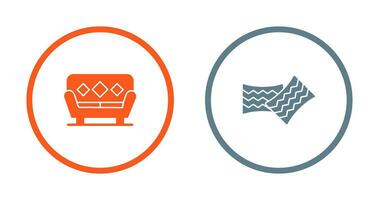 Sofa and Cushions Icon vector