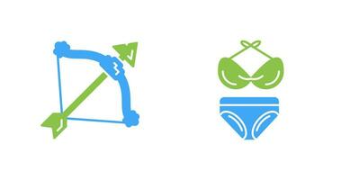 Crossbow and Bikini Icon vector