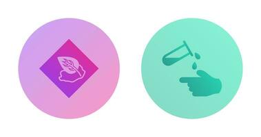 Environment hazard and Corrosive hazard  Icon vector